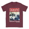 Повседневная футболка с принтом Rock O-Oasis для мужчин, с круглым вырезом, короткий рукав, 100% хлопок, летняя одежда