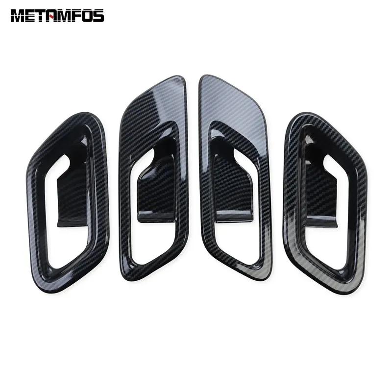 Accessories For Nissan X-trail Xtrail Rogue T33 2024 Interior Carbon Fiber Door Handle Bowl Cover Trim Sticker