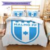 Malmö FF  Pattern Bedding Quilt Set Quilt Cover Pillowcase Home Decoration Birthday Gift (1 * duvet cover + 2 * pillowcase, without core)