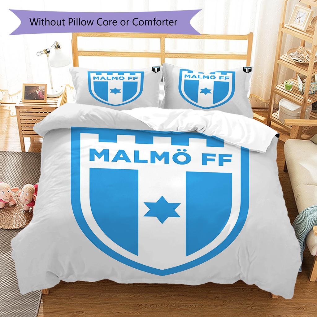 Malmö FF Pattern Bedding Quilt Set Quilt Cover Pillowcase Home Decoration Birthday Gift (1 * duvet cover + 2 * pillowcase, without core)