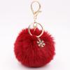 Bag Charm Pompom Pendant Fluffy Plush Ball Keyring Fashion Fur Ball Key Chain  Women Girls