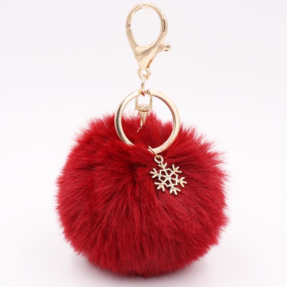 Bag Charm Pompom Pendant Fluffy Plush Ball Keyring Fashion Fur Ball Key Chain Women Girls
