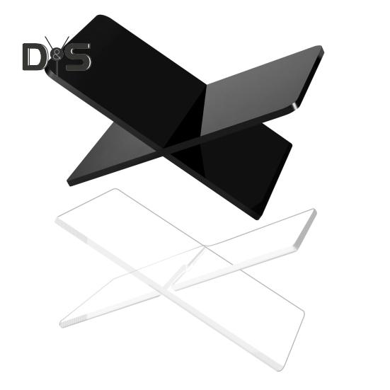 2 шт./комплект акриловая подставка для книг держатель X-образный дизайн прозрачный стиль утолщенная полка для чтения книжная витрина для книг