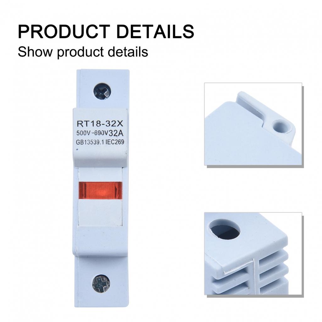 Держатель предохранителя 32А RT18-32X Основание предохранителя Монтаж на DIN-рейку Держатель предохранителя Конструкция с защелкой