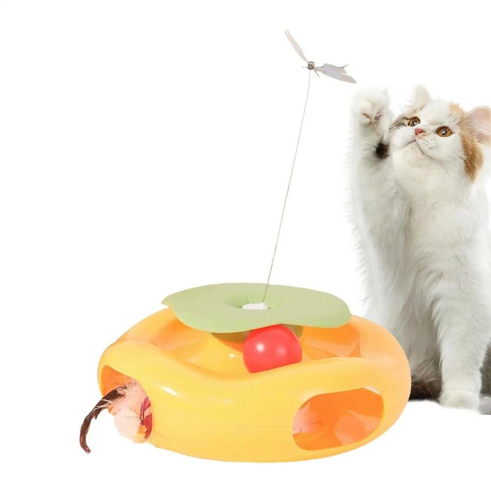 Built-in Feather Electric Cat Rotating Toy Creative Smart Pet Turntable Toy  Pet Supplies