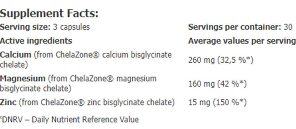 Amix ChelaZone MultiChel Ca+Mg+Zn Bisglycinate Chelate - 90 cap