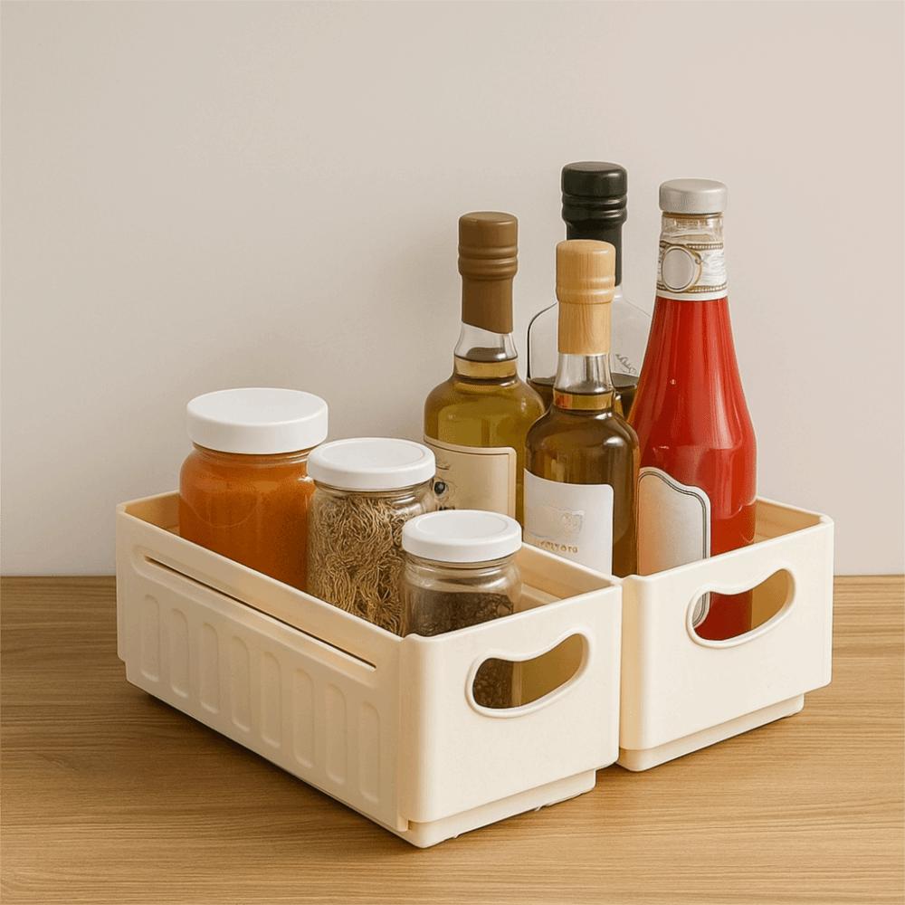 Stackable Expandable Storage Box Adjustable Drawer Storage Box Cabinet Storage Bins  Bathroom