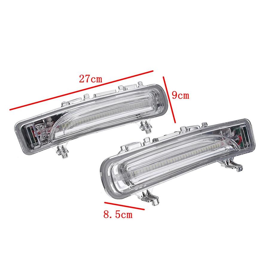 Pair 33-LED White Daytime Running Lights For Ford Edge 2011-2014