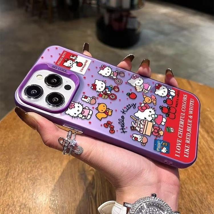 Велосипед Hello Kitty Яблоко 16 Чехол для мобильного телефона iPhone15Promax Caiyin 14Pro Новый год 13 Милый 12/11