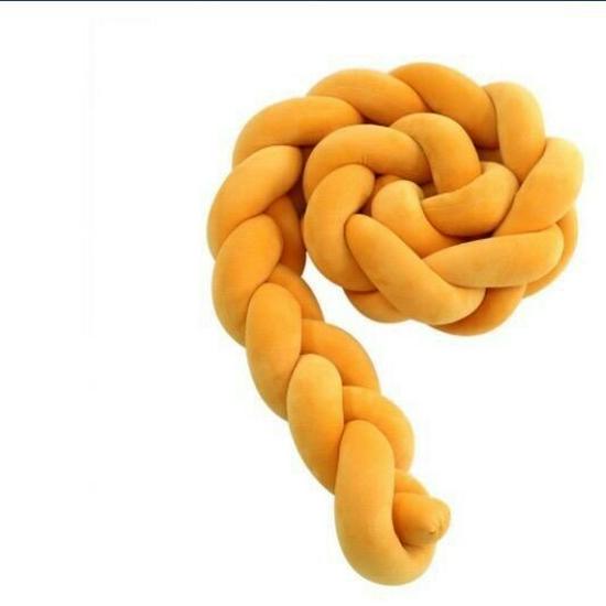 Скандинавская датская вязаная подушка-шар с узлом - Плетеный декор для детской комнаты и бортик для кровати