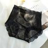 Panties Female High Waisted Lace Underwear Women Ultra-thin Breathable Mesh Sexy Jacquard High Elasticity Hip Triangle Panties Briefs Lingerie