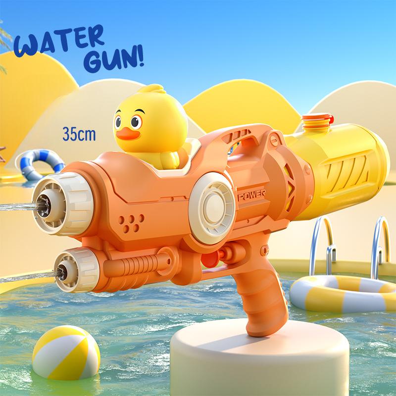 Детские игрушки, Водяные пистолеты, Большие двойные сопла, Динозавры-утки играют с водяными пистолетами, Пляжные игрушки, Детские игрушки в подарок