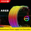 COOLMOON AOSOR Гибкая монтажная подсветка Подсветка задней панели ПК Гибкая светодиодная лента 5 В ARGB Aura Sync Гибкая DIY для видеокарты 8P