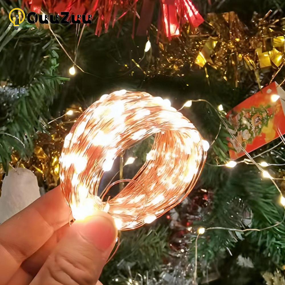 USB светодиодные гирлянды из медной и серебряной проволоки, водонепроницаемые светодиодные гирлянды для украшения рождественской свадьбы