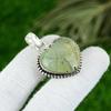 Natural Moss Prehnite Gemstone Jewelry 925 Sterling Silver Pendant For Women