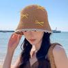 Lace Bow Straw Hat Sun Protection Women's Sun Hat Fashion Sunscreen Fisherman Hat  Women
