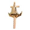 Door Bell with Ship Anchor Bracket Wall Hanging Decor (Brass) (Brass Anchor Bracket Bell)
