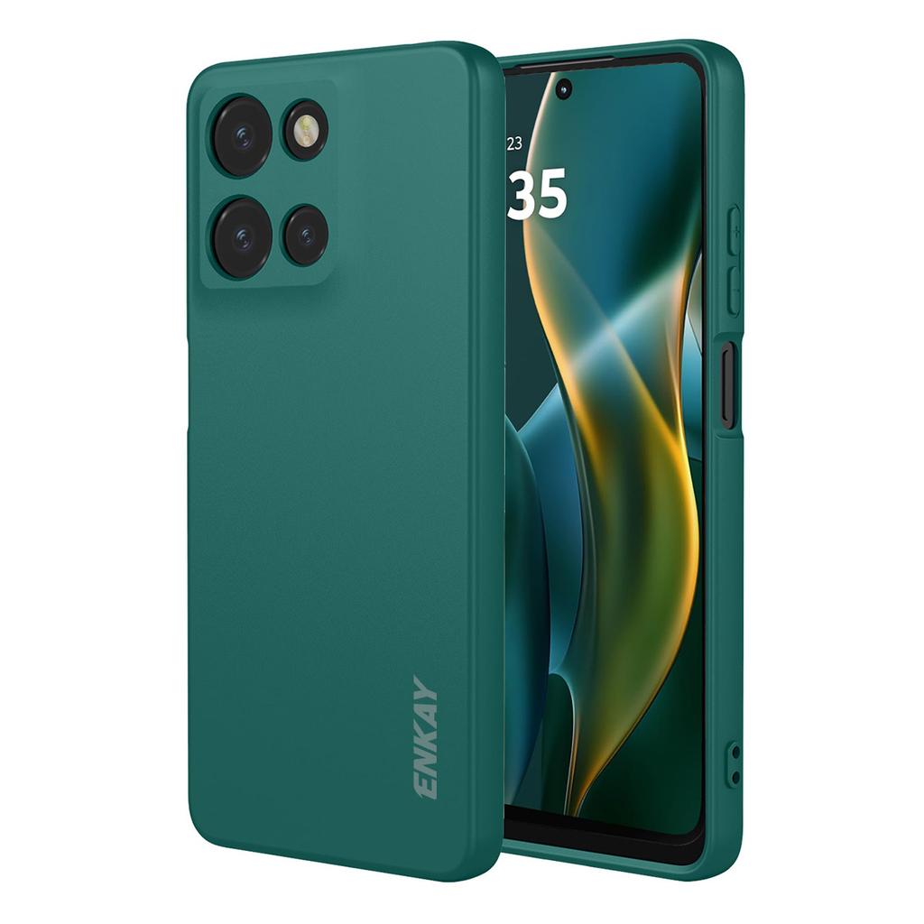 For Motorola Moto G 5G (2025)/Motorola Moto G Play (2025) 5G Silicone Case ENKAY HAT PRINCE Straight Edge Cell Phone Back Cover