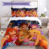 3 шт. Комплект постельного белья Winx Club Застежка на пододеяльнике Включает 1 пододеяльник и 2 наволочки, Мягкий и удобный для всех сезонов.