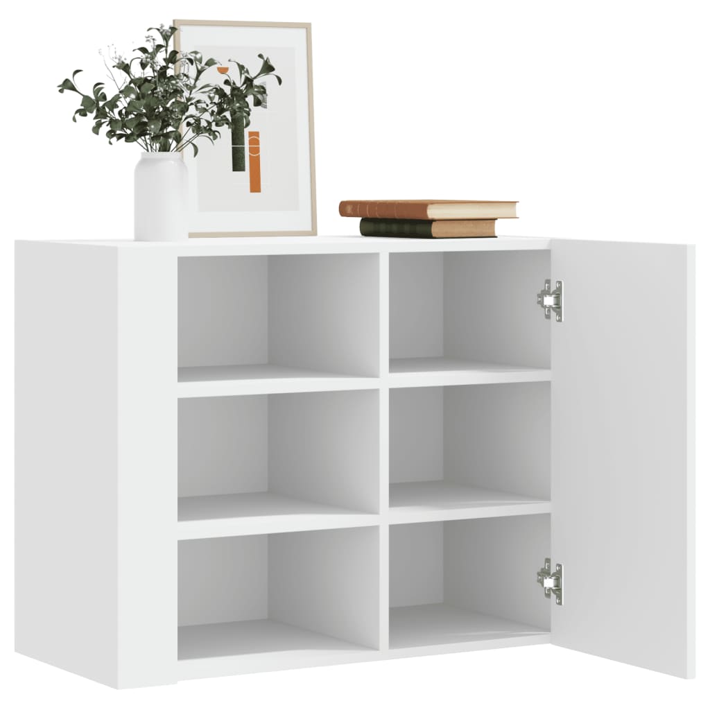 Vidaxl Szafka Wisząca, Biała, 75X35X60 Cm, Materiał Drewnopochodny
