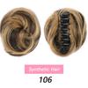 LUPU Girl's Chignon Natural Black Brown Straight Messy Bun For Women And Kids Donut Roller Hair Bun