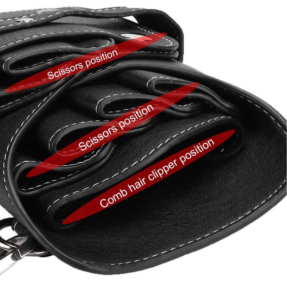 Adjustable Strap Hairdressing Tool Storage Bag Multi-Compartment Scissors Holder Case For Barbers