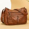 Soft Leather-textured Multi-layer Crossbody Bag Simple Elegant, Fashionable Casual and Lightweight Mom Bag
