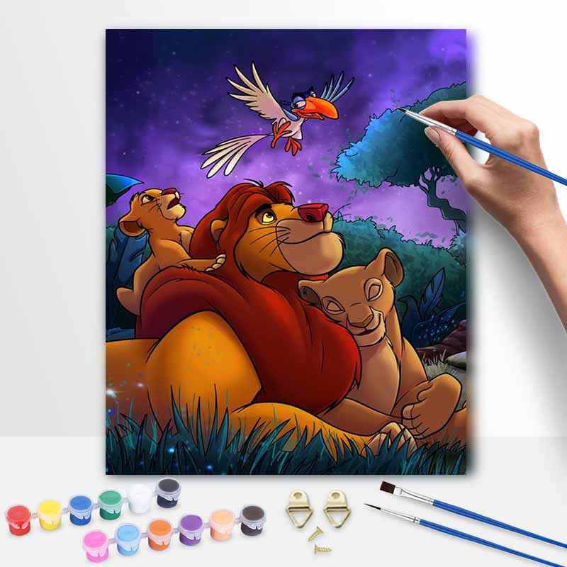Disney Oil Painting Painting Art Lion King Hobby Cultivating Gifts Home Decoration