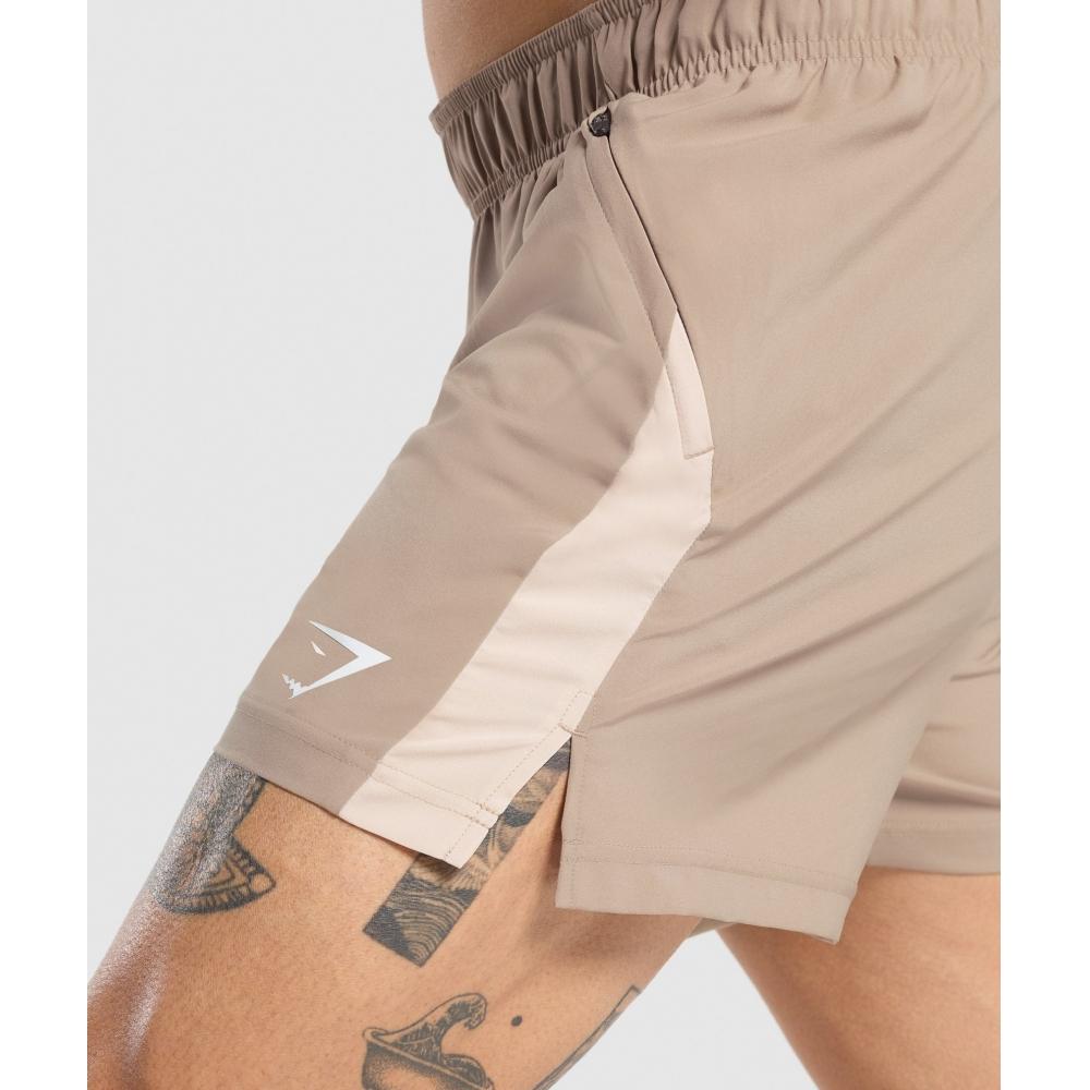Gymshark Спортивные шорты 5 Цементно-коричневый Серый A1b3m Ncz7