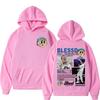 Худи для концерта тура рэпера BLESSD BENDECIDO Модные Хип-Хоп Панк Мужские Женские Повседневные Флисовые Большие Толстовки Худи Streetwear