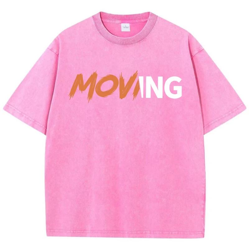 Футболки с рисунком Moving Art Text Pattern, мужские футболки с универсальным узором, классная футболка Kawaii, большой размер, оригинальность, короткий рукав
