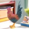 Farm Animal Rooster Figurine Miniature Simulation Poultry Animal Statue PVC Cock Model Prop Children Educational Toy Home Garden Decoration Gift