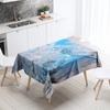 Зимняя снежная скатерть, красивая, необрастающая, водонепроницаемая, прямоугольная, кухонный стол, украшение для дома