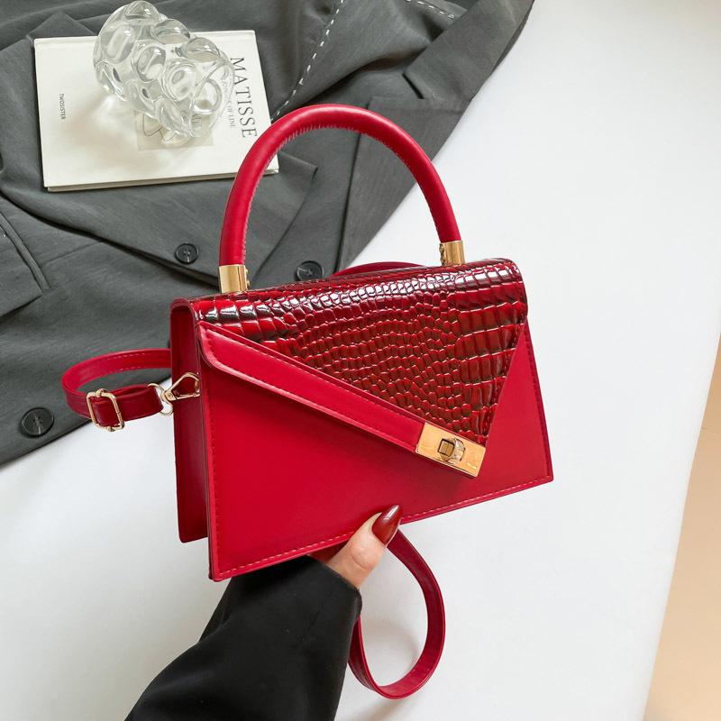 Корейская версия модного сочетания цветов текстур, новый каменный узор, повседневная простая сумка кроссбоди в иностранном стиле для работы, портативная маленькая квадратная сумка для женщины