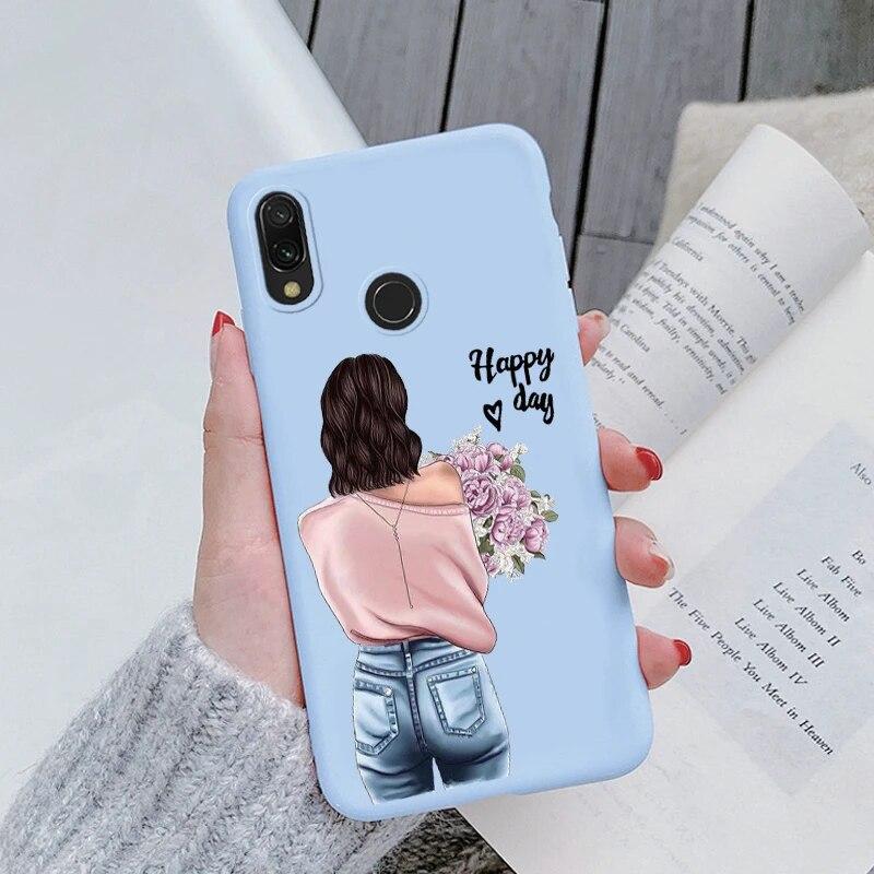 Redmi Note 7 Pro 7S Funda Rainbow Heart Vintage Flowers Leaves Чехол для телефона Мягкий силиконовый чехол-бампер для Xiaomi Redmi Note 7 Противоударная защитная сумка