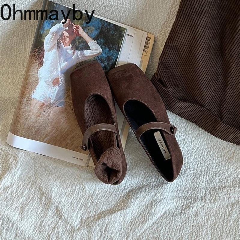 Дизайнерские винтажные туфли-лодочки для женщин Mary Jane, модные туфли с квадратным носком, весенние повседневные балетки 2025 года