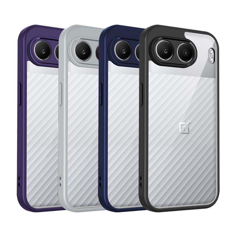 OnePlus Nord 4 5G CPH2663 Case Shockproof Silicone TPU Bumper with Clear Back Hard Cover Phone Case for OnePlus Nord 4 Nord4 5G