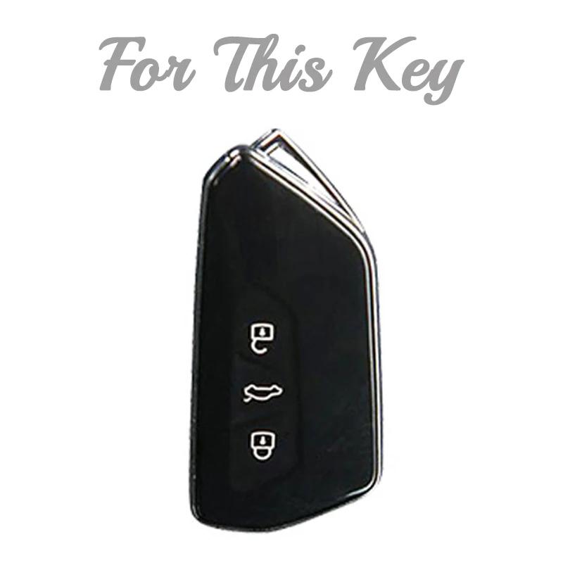 Для VW Volkswagen Golf 8 2020 Skoda Octavia A8 2021 SEAT Leon MK4 ТПУ Чехол для автомобильного ключа-пульта Крышка Корпус Брелок Аксессуары