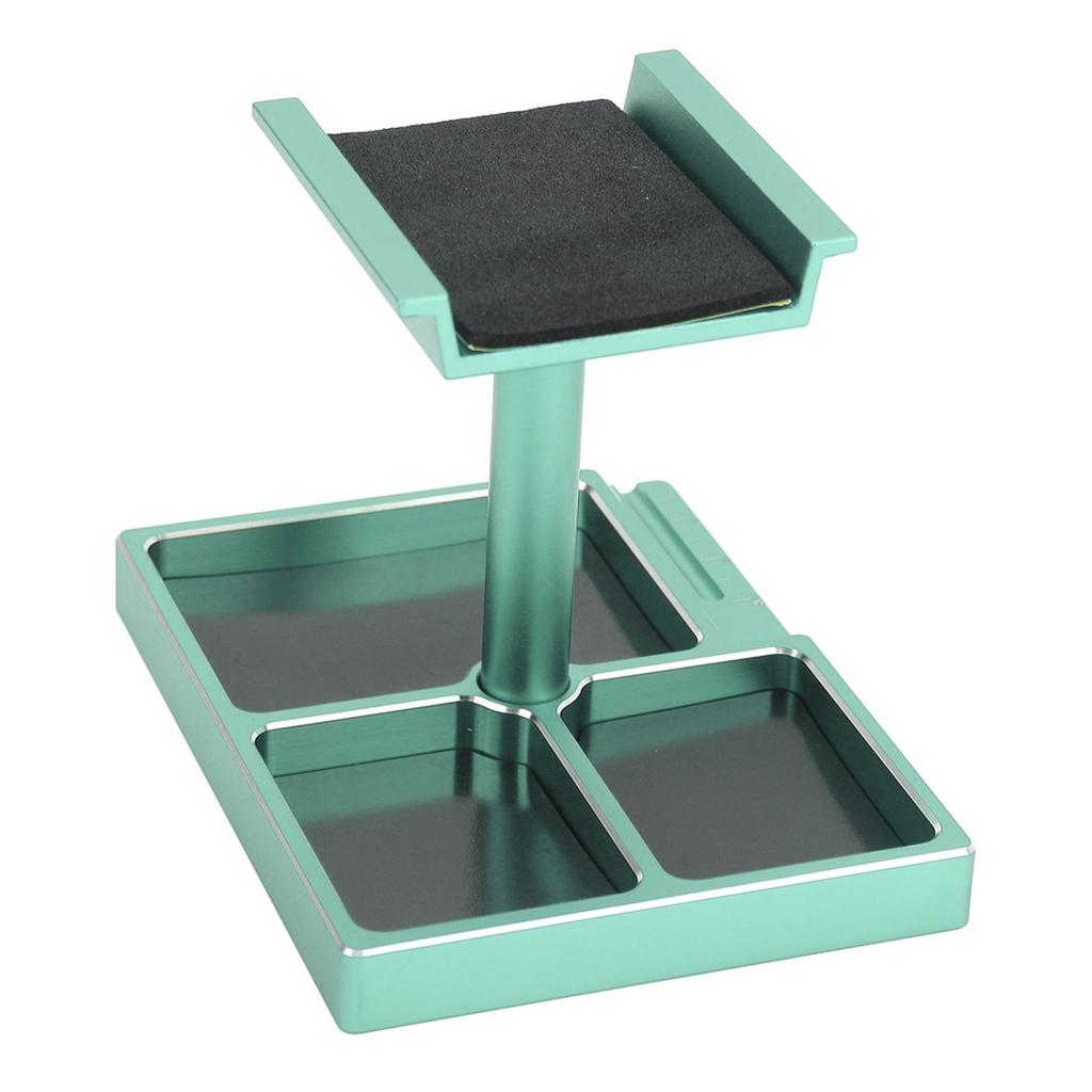 RC Work Stand Aluminum Alloy RC Car Repair Workstation Kit with Magnetic Screw Trays for SCX24 118
