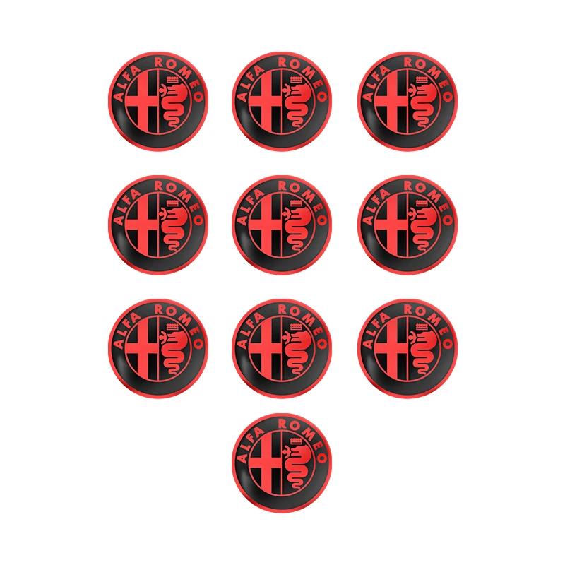 11mm 14mm Aluminium Metal Car Key Emblem Stickers For Alfa Romeo Giulietta GT 159 147 156 Mito Brera Giulia F1 Stelvio VolanteIW8