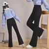Girls' Stylish Black Bell-Bottom Pants - Spring/Autumn 2024 Collection