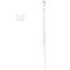 925 Sterling Silver Asymmetry Tassel Crystal Butterfly Stud Earring for Women Party Jewelry Pendientes Accessories Eh1649