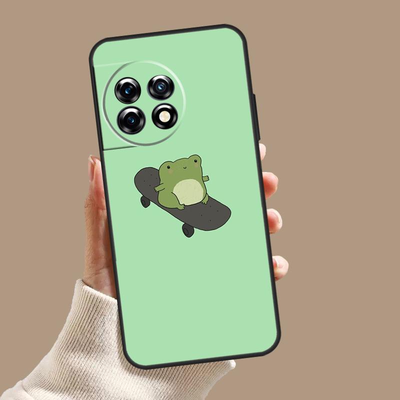 Чехол-скейтборд с лягушкой, милый кавайный чехол для OnePlus Nord 5 CE 3 4 Lite N20 N30 OnePlus 15 13 12 11 8 9 10 Pro 10T 13T 13R