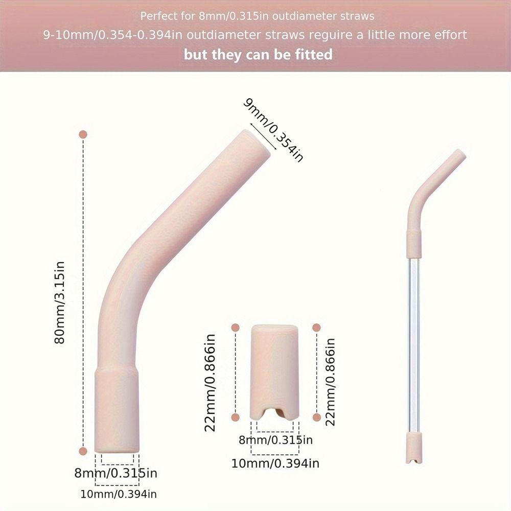 6 шт. Головки для соломинок для чая, кофе, сока, посуда Силиконовая присоска для нержавеющей стальной соломинки диаметром 8 мм