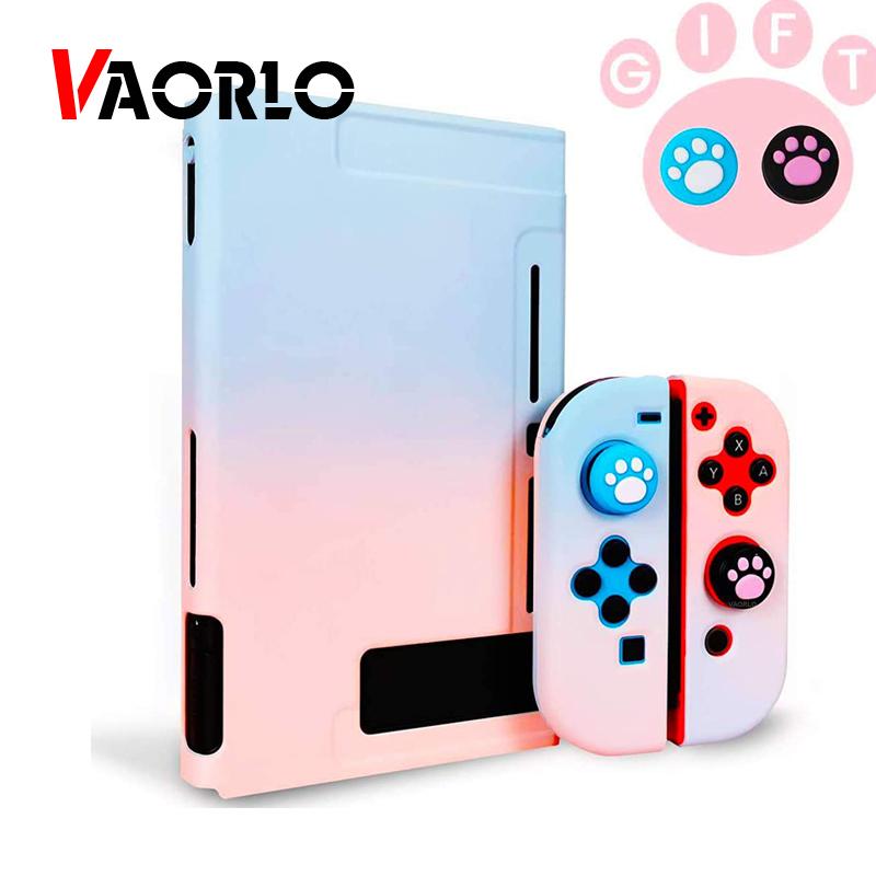 VAORLO Защитный корпус градиентного цвета для переключателя NS NX, чехол из жесткого пластика, задняя крышка, пыленепроницаемый, защита от падения