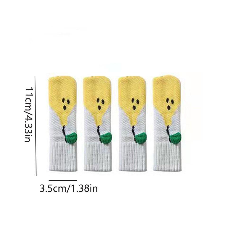 4Pcs/Set Non Slip Knitted Table Leg Cover Noise Reduction Chair Leg Protector Circumference 6-19cm