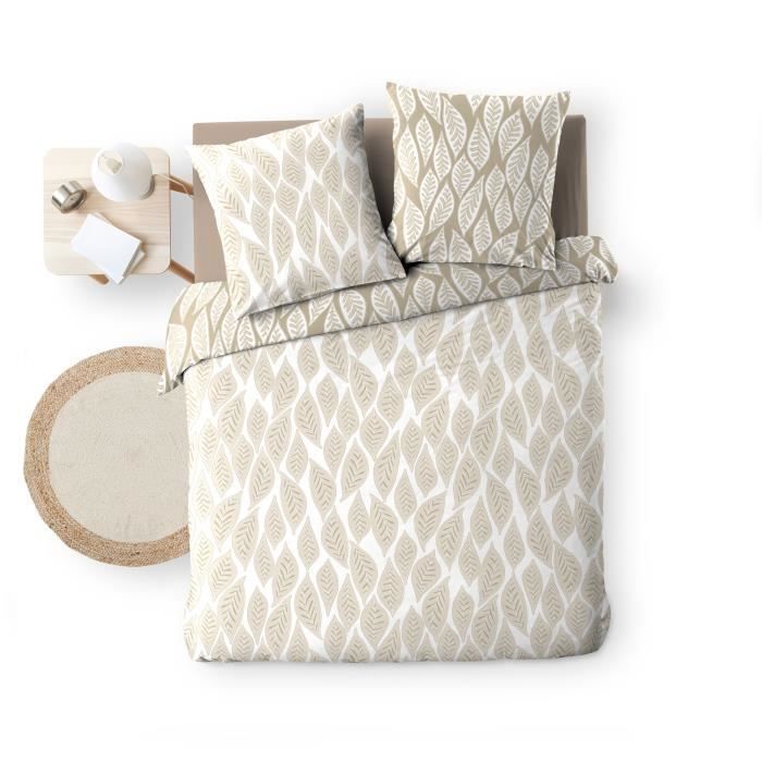 Parure Housse de couette + taies - Marava - 240 x 260 cm - 100% Coton - Fleurs - Oeko-Tex®