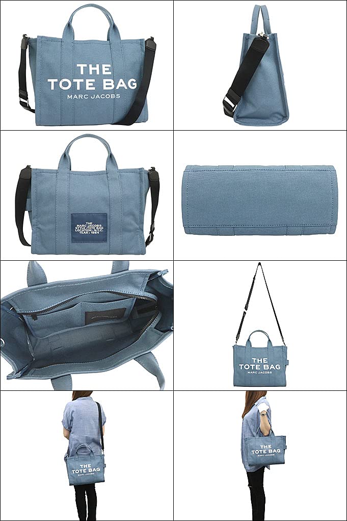 Bag M0016161 Blue Shadow The Small Traveler Canvas Graphic Logo Tote The Tote Bag [Marc Jacobs] (Tote Bag) Women's [Brand] [Item]