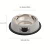 Colorful and Durable Stainless Steel Pet Bowl - Non-Slip Base, Easy To Clean - Ideal for Feeding and Watering Your Lovely Cat