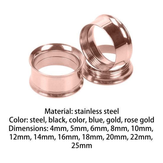 1 шт. Расширитель для ушей, сплошной цвет, приятный для кожи, из нержавеющей стали, двойное расклешенное ухо